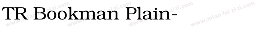 TR Bookman Plain字体转换